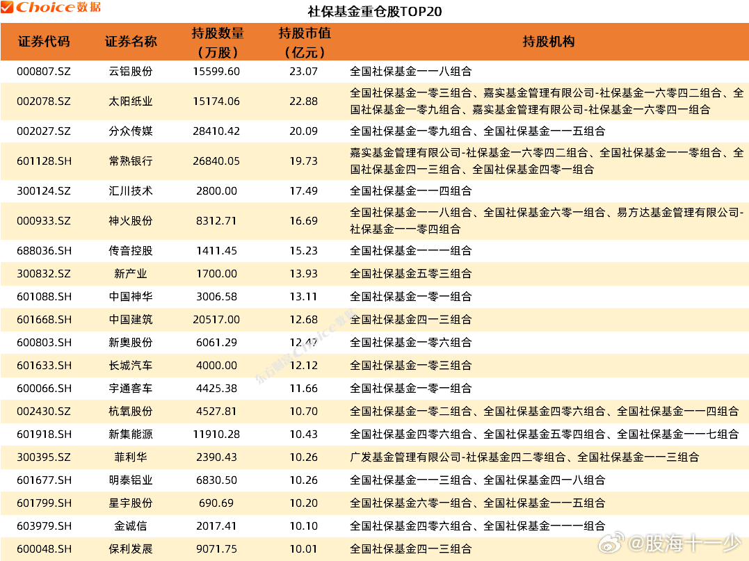 最新社保持倉(cāng)股票，深度分析與展望，最新社保持倉(cāng)股票深度解析與未來(lái)展望